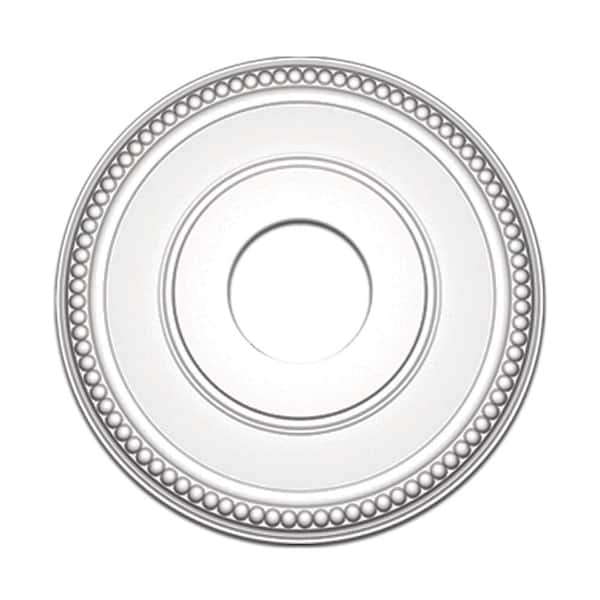 American Pro Decor 3/4 in. x 12-11/16 in. Dots Polyurethane Medallion