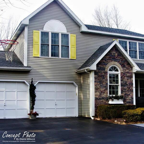 Ekena Millwork Small Grape Scroll Wood Onlays (Pair) - 9 1/4"W X 3 1/2"H, Lindenwood Carved Appliques