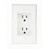 15 Amp 1-Gang Recessed Duplex Power Outlet, White
