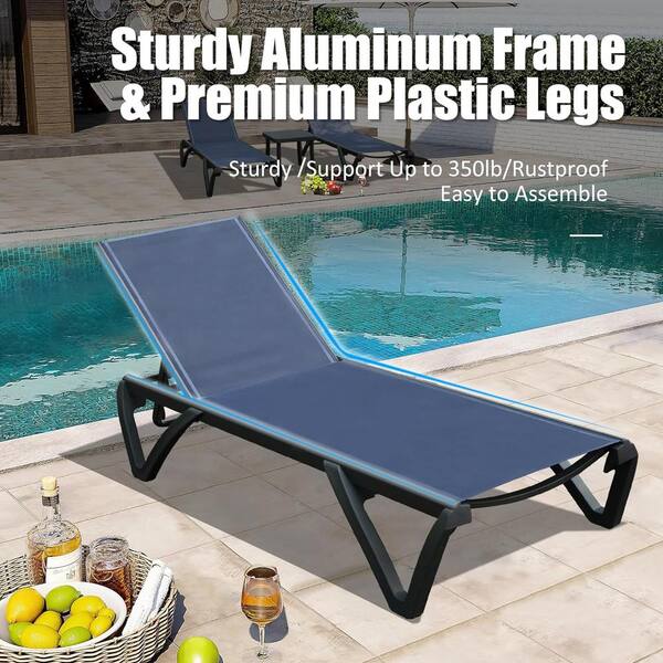 aluminum frame pool lounge chairs