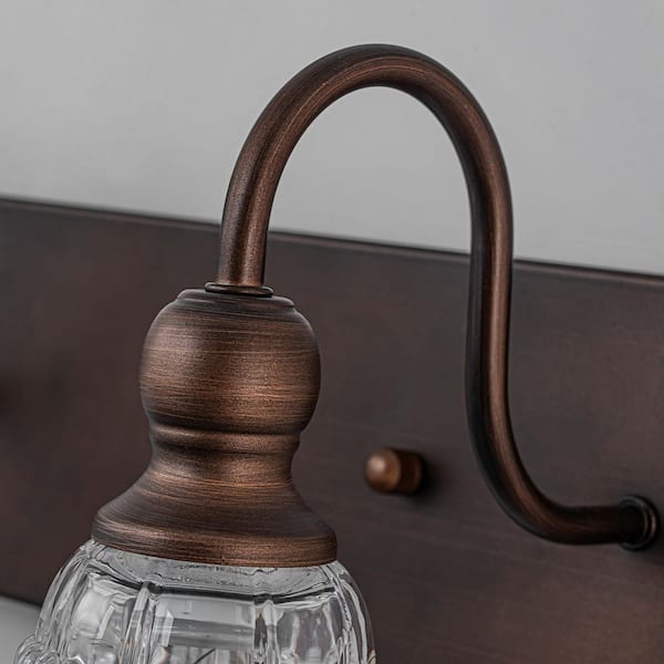 LLHZSY 37 in. 4-Light Antique Bronze Vintage Bathroom Vanity Light
