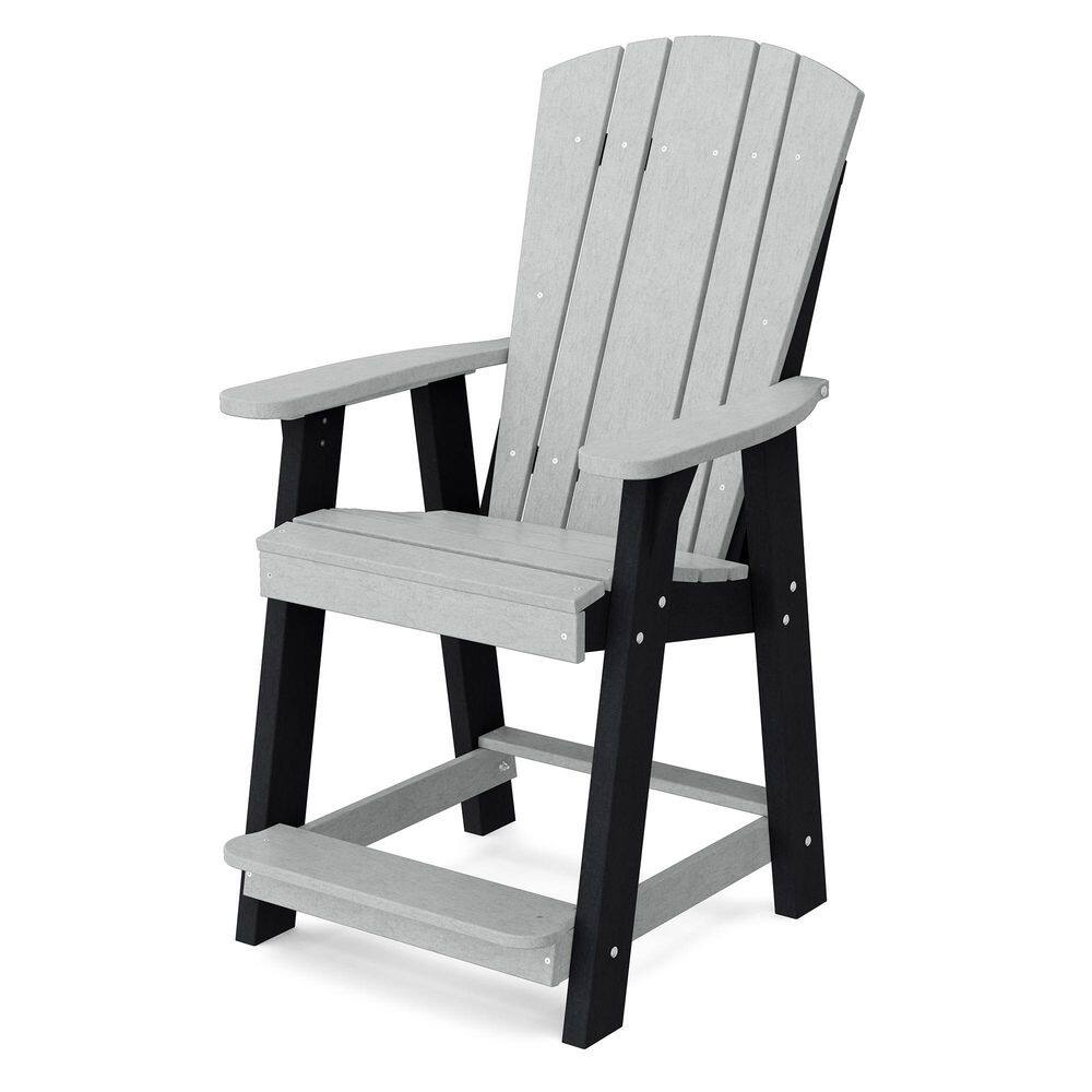 Heritage Light Gray and Black Plastic Outdoor Balcony Chair price history on PriceWatchPro