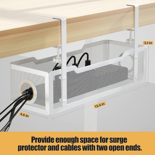 Office Desk Univivi 36" Under Desk Cable Management Tray - Clamp Or ...