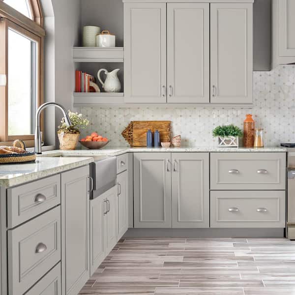 1 gal. #HDC-NT-20 Cotton Grey Semi-Gloss Enamel Interior/Exterior Cabinet, Door & Trim Paint
