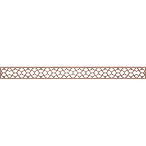 Ekena Millwork Resort Fretwork 0.375 in. D x 46.375 in. W x 4 in. L Walnut Wood Panel Moulding