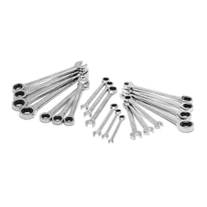 SAE/Metric Combination Ratcheting Wrench Set (20-Piece)