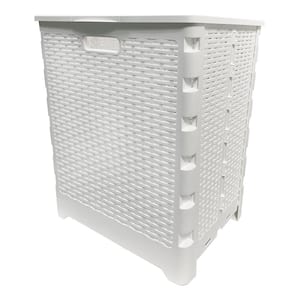 Mind Reader Basket Collection Tan 21.25 H x 18 W x 14.5 D, Plastic  Modern Rectangle Laundry Room Hamper, Foldable FOLHAMP61-BRNM - The Home  Depot
