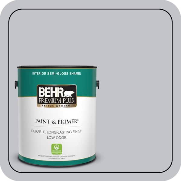 BEHR PREMIUM PLUS 1 gal. #N540-2 Glitter color Semi-Gloss Enamel Low Odor Interior Paint & Primer
