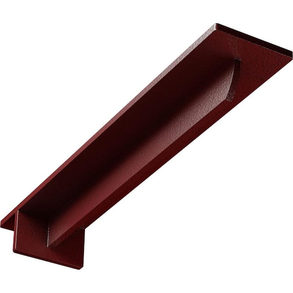 Ekena Millwork 3 in. x 2 in. x 16 in. Steel Hammered Bright Red Heaton Bracket