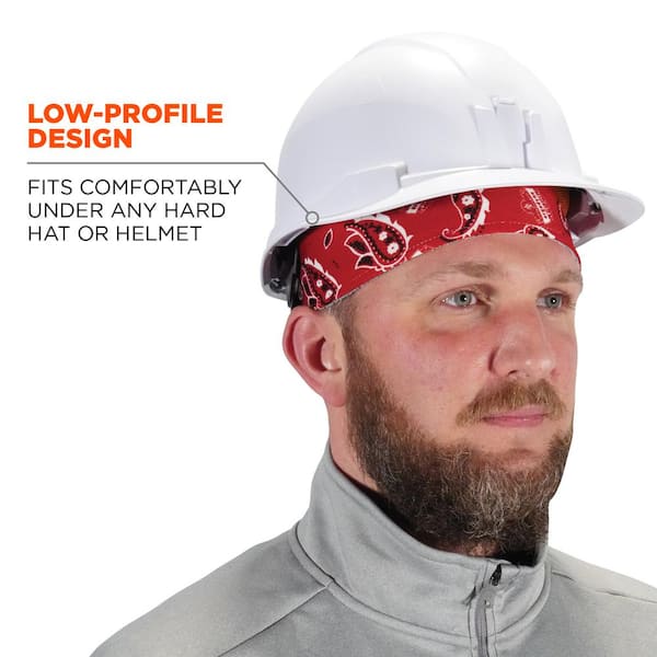 Ergodyne Chill-Its 6630 Black High-Performance Skull Cap - Terry Cloth  Sweatband 6630 - The Home Depot