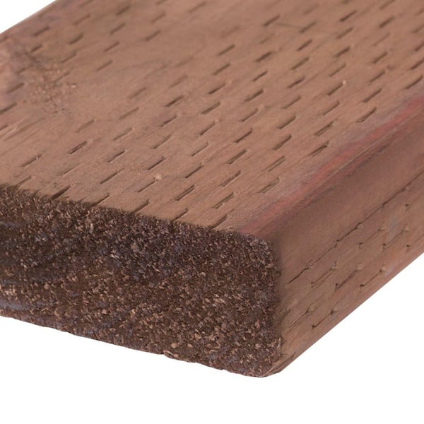 2 in. x 8 in. x 16 ft. Pressure-Treated Lumber Brown Stain Ground Contact WW (Actual: 1.5 in. x 7.25 in. x 192 in.)