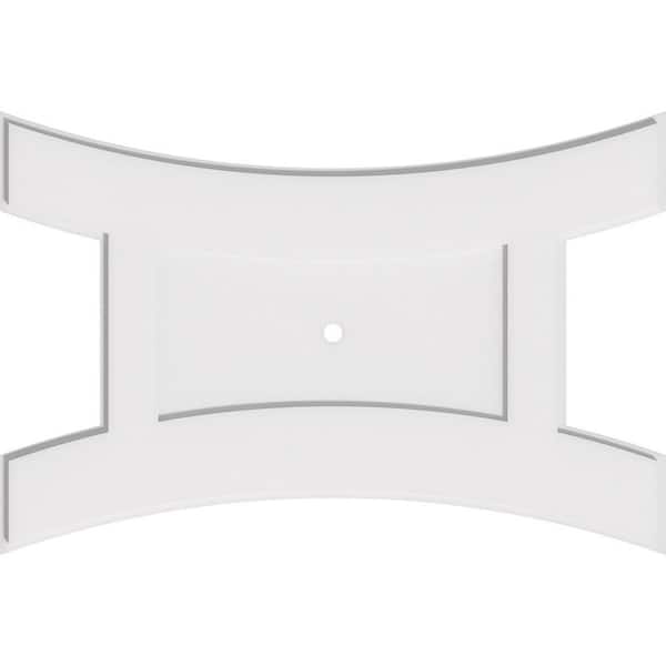 Ekena Millwork 36 in. W x 24 in. H x 1 in. ID x 1 in. P Haven Architectural Grade PVC Contemporary Ceiling Medallion