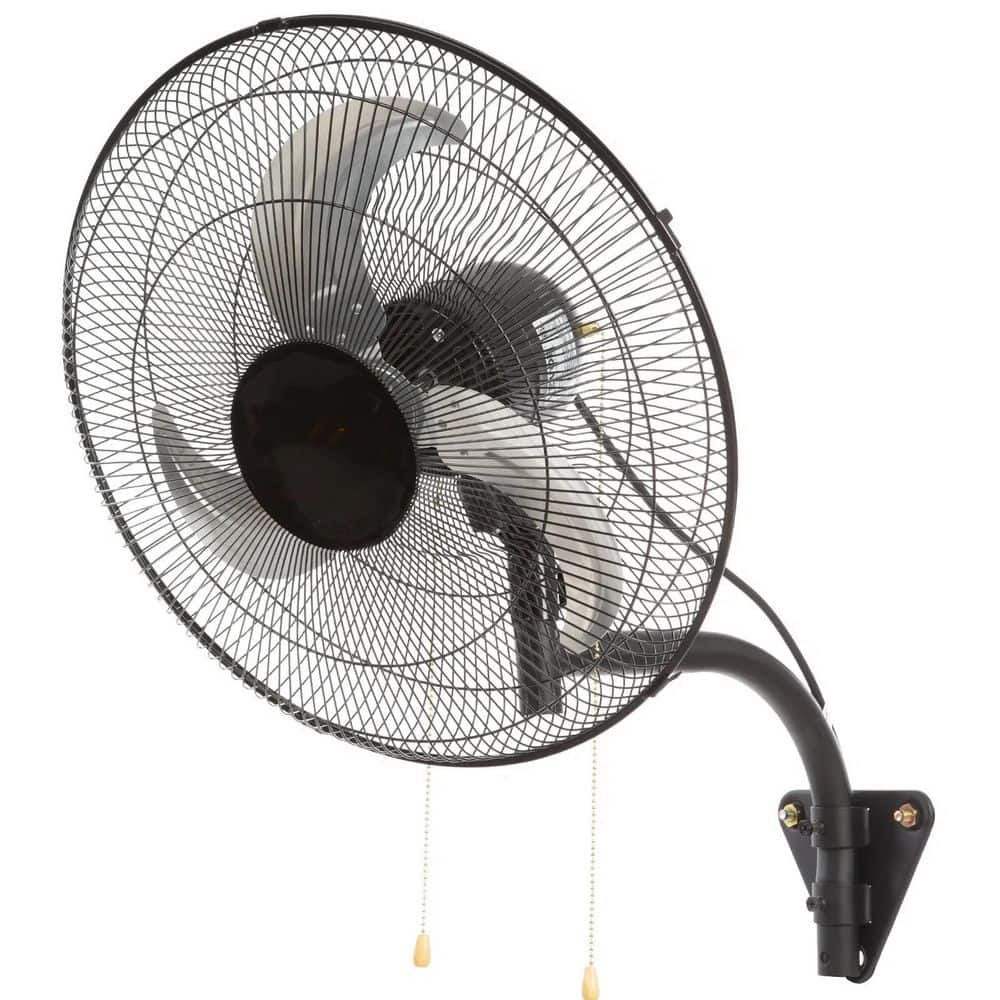 Adrinfly High Velocity 18 in. 3 Fan Speeds Wall Fan in Black, Max. 4000 CFM Oscillating for Industrial/Residential and ETL Listed