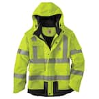 Men's 4X-Large Brite Lime Polyester HV WP Class 3-Insulated Sherwood Rain Jacket