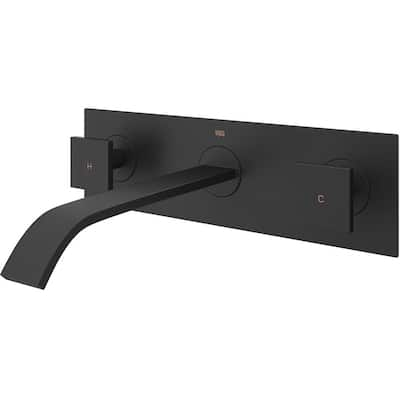 Black Wall Mounted Faucets Bathroom Sink Faucets The Home Depot