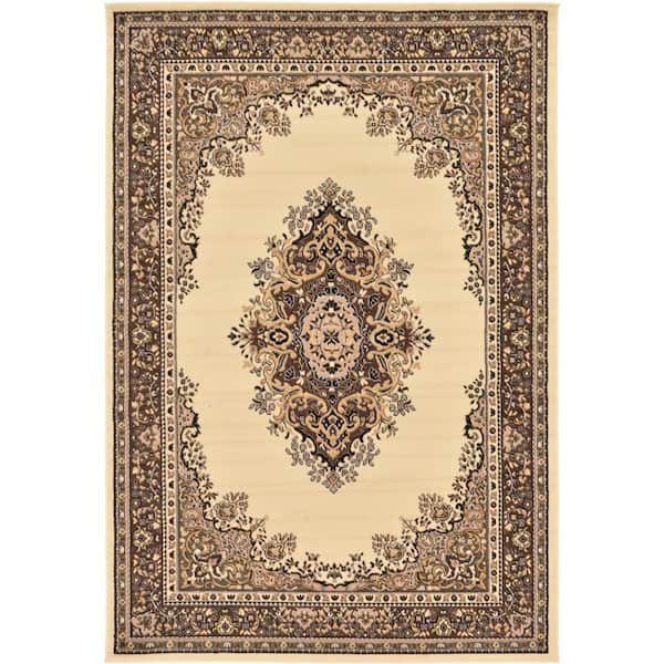 Unique Loom Reza Washington Ivory 6' 0 x 9' 0 Area Rug