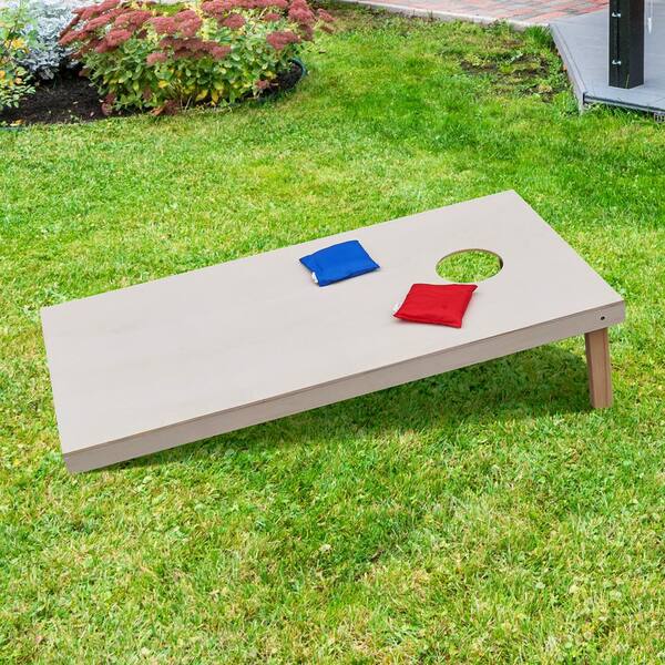 GOGEXX 47.2 in. W x 11.4 in. H Wooden Cornhole Boards Portable