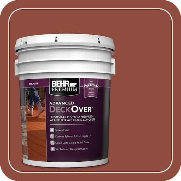 5 gal. #SC-330 Redwood Smooth Solid Color Exterior Wood and Concrete Coating