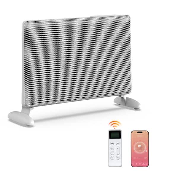 1500 W 16.54 in Electric Ceramic Convection Space Heater in White with Tip-Over Protection, APP Remote Control