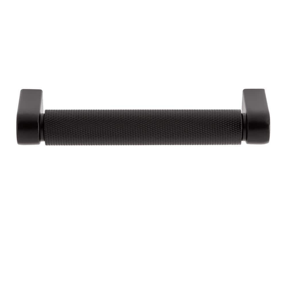 Matte Black Knurled 4" Center to Center Bar Pull