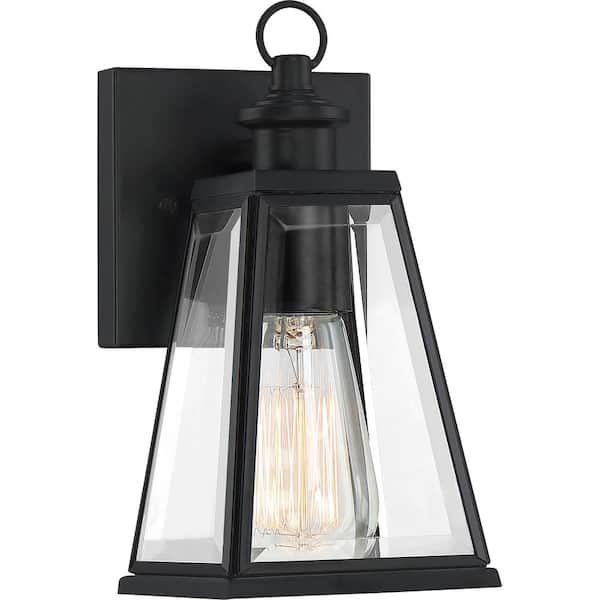 Quoizel Paxton 1-Light Black Outdoor Wall Lantern Sconce