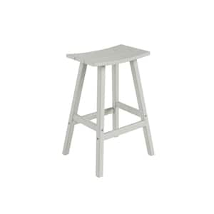 Franklin Sand 29 in. Poly HDPE Fade Resistant Outdoor Patio Saddle Seat Pub Height Bar Stool