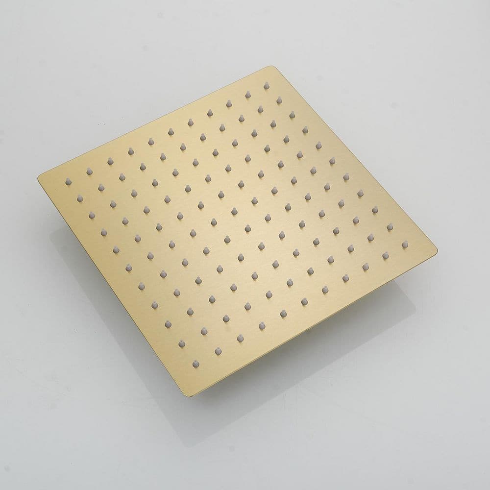 Brushed Gold Stainless Steel Wall Mounted Rain Shower System
