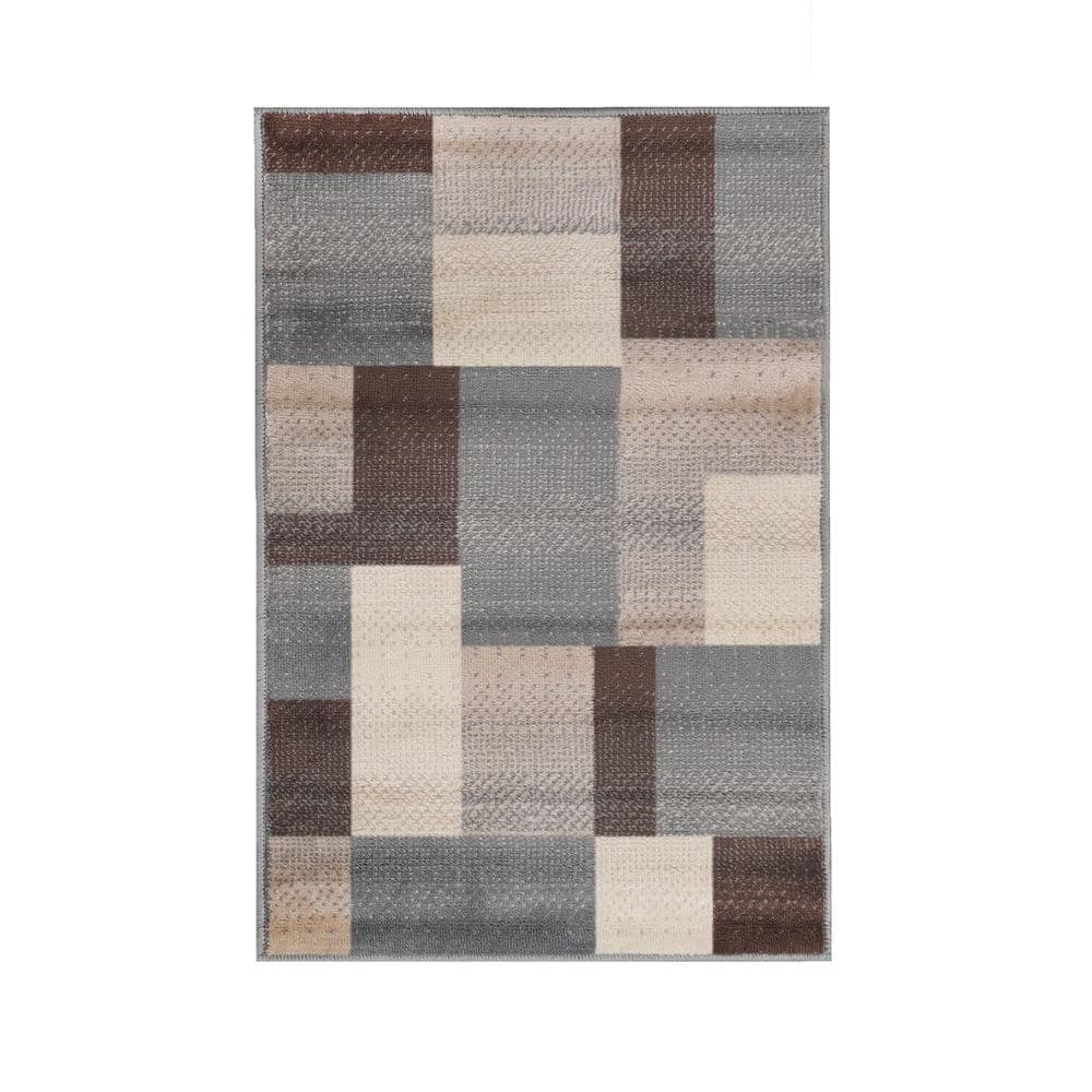 Clifton Multi-Color Geometric Polypropylene Area Rug 2' x 3'