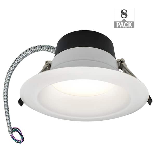 Capella 6 in. Commercial Downlight 120-277 Volt Integrated Recessed Trim Light Adjustable CCT Lumen Wattage (8-Pack)