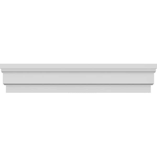 Ekena Millwork 1-1/4 in. x 110 in. x 12-7/8 in. Polyurethane Standard Crosshead Moulding