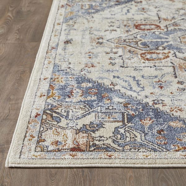 Alsbrooke Obinda Cream 4 ft. x 6 ft. Oriental Polypropylene Area Rug