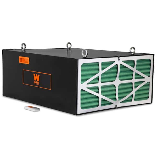 WEN 3417 3-Speed Remote-Controlled Industrial-Strength Air Filtration System (556/702/1044 CFM) - 2