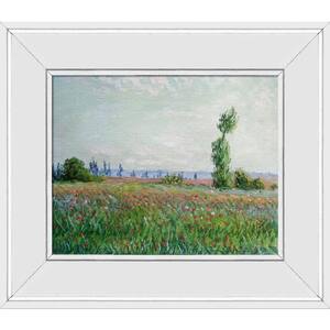 The Fields of Poppies by Claude Monet Galerie White Framed Nature Oil Painting Art Print 12 in. x 14 in.