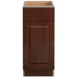 Benton Assembled 15x34.5x24 in. Base Cabinet with Soft Close Full Extension Drawer in Amber