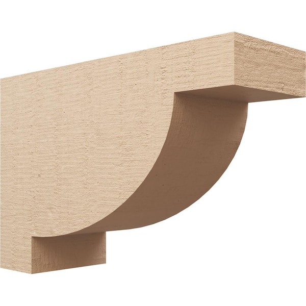 Ekena Millwork 12 in. x 24 in. x 36 in. Classic Alpine Rough Cedar Woodgrain TimberThane Corbel, Primed Tan