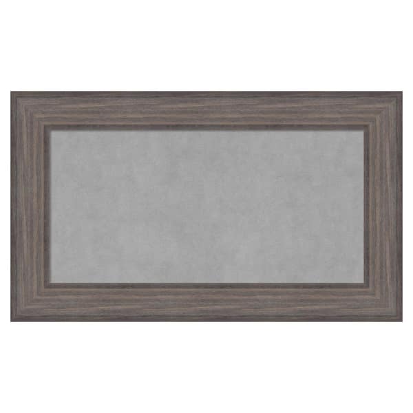 Amanti Art Country Barnwood 29 in. x 17 in. Framed Magnetic Board