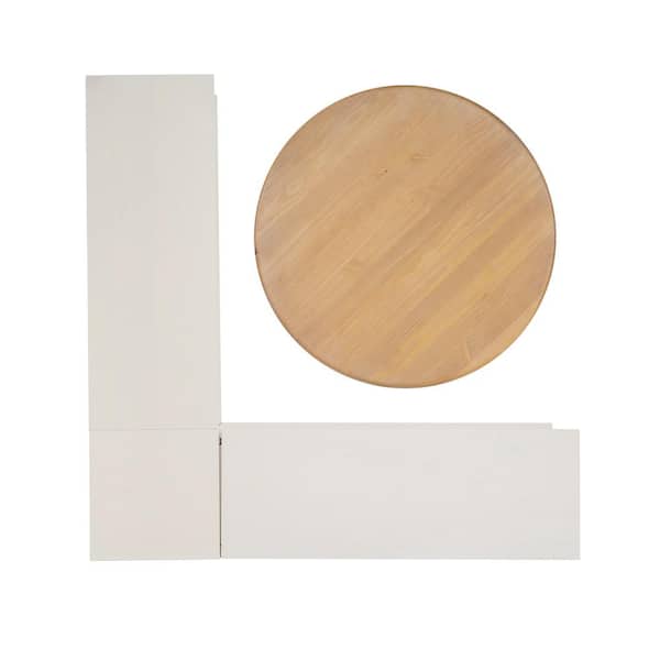 Linon Home Decor Rockhill 2-Piece L-Shape Backless White