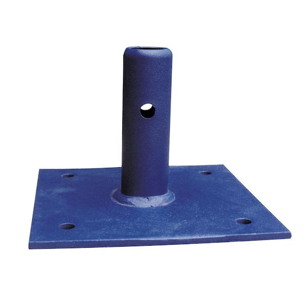 MetalTech 6 in. x 6 in. x 4.5 in. Steel Scaffolding Base Plate, Tool/Equipment for Standard or Arched Scaffold Frame Set