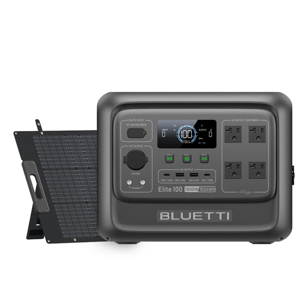 1800W Continuous/3600W Peak Output 1024Wh Push Button Start Portable Power Station with 200W Solar Panel price history on PriceWatchPro