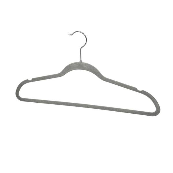 Home Basics Gray Velvet Shirt Hangers 10-Pack