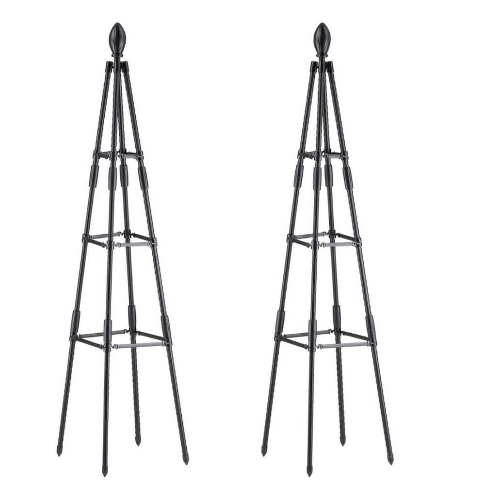 Phewnyzo 67 in. Tall Metal Obelisk Trellis for Climbing Plants 2