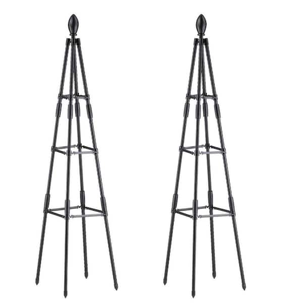67 in. Tall Metal Obelisk Trellis for Climbing Plants 2-Pack