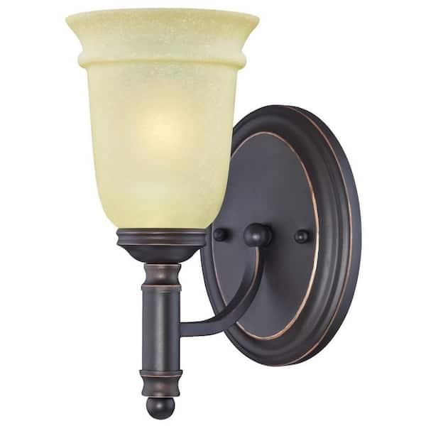 Westinghouse Montrose 1-Light Oil Rubbed Bronze with Highlights Wall Fixture