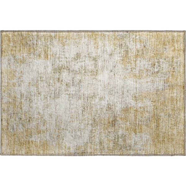 Addison Rugs Mayfield Premium Machine Washable Abstract AMF940 Wheat 2 ft. x 3 ft. Area Rug