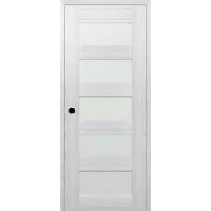 36" x 96" Vona 07-07 Right-Hand 5-Lite Frosted Glass Ribeira Ash Composite DIY-Friendly Single Prehung Interior Door