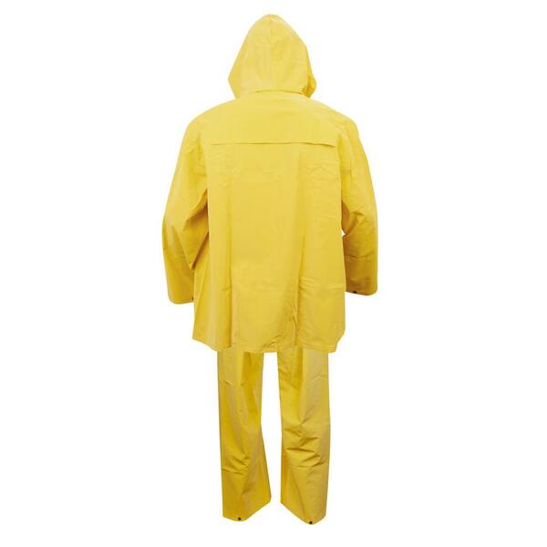 Cordova Renegade 3XL Yellow Rain Coat 2-Piece with Corduroy Collar and Detachable Hood