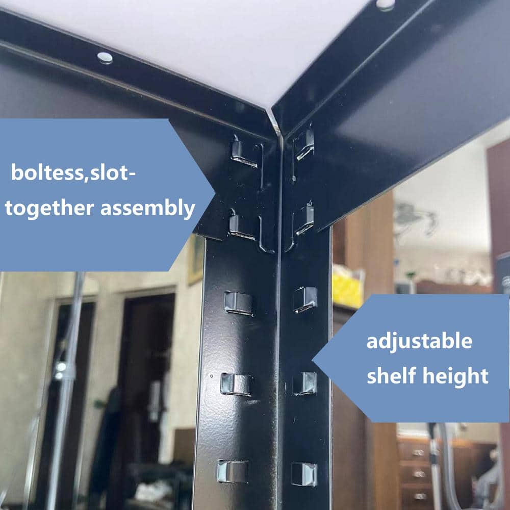 Black Heavy Duty Portable Wire Closet Organizer with Adjustable Shelves