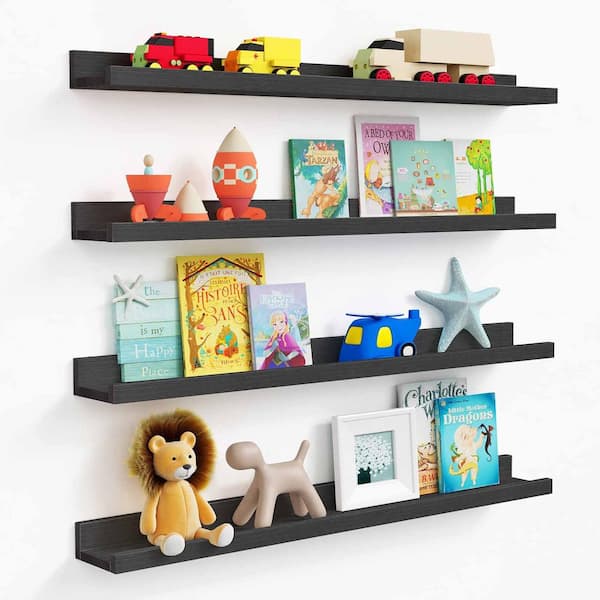 Unbranded 36 in. W x 4.5 in. D Floating Decorative Wall Shelf Set of 4