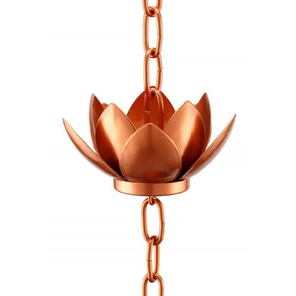 5 ft. Adjustable Lotus Rain Catcher Chain for Gutters Outside Downspout