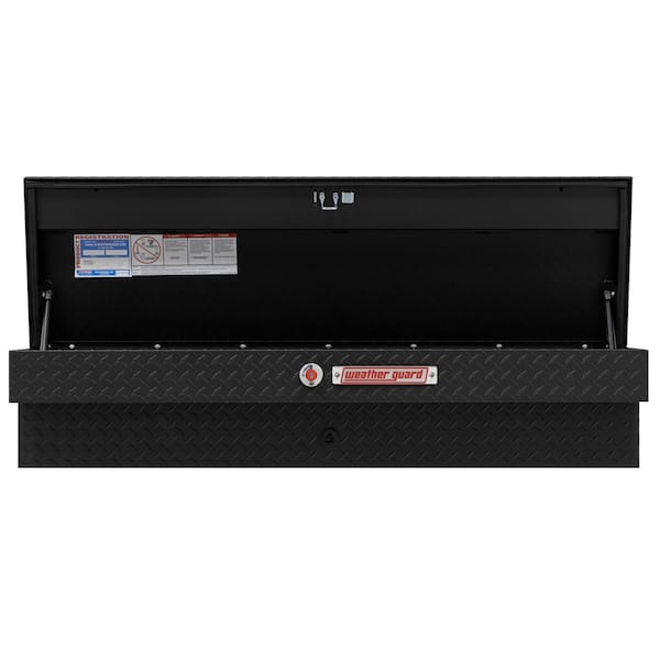 Weather Guard 56 in. Matte Black Aluminum Lo-Side Truck Tool Box  